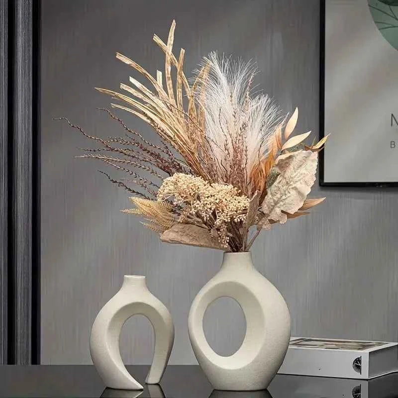 Chic Boho Ceramic Vases Set