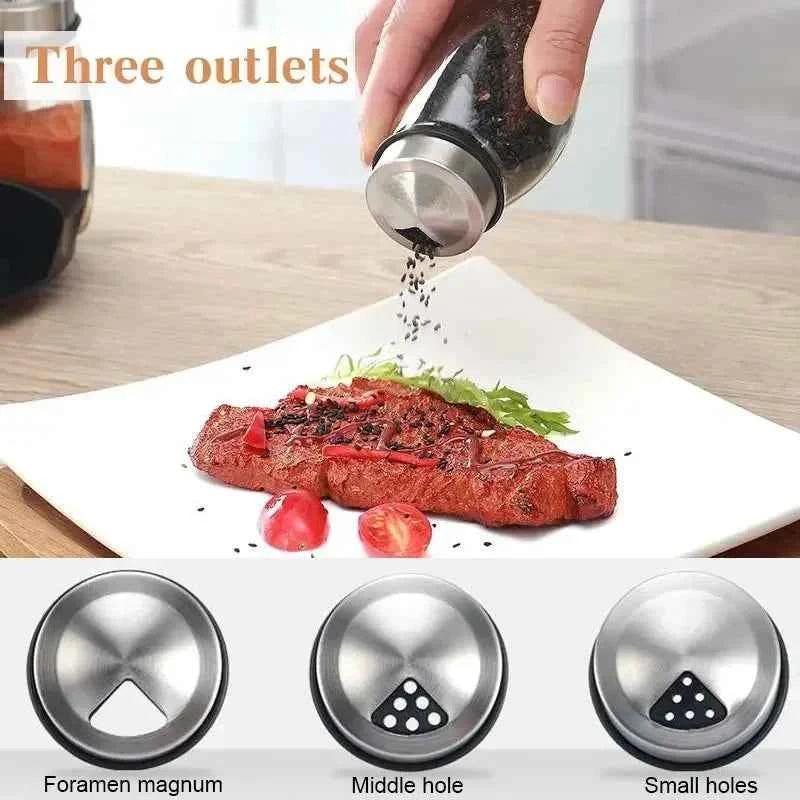 Glass Spice Rack Organizer Set